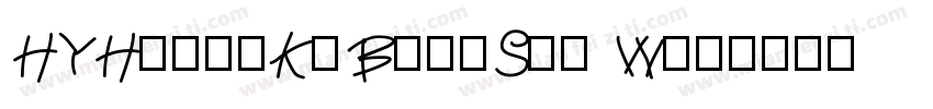 HYHuangKeBangShu W字体转换